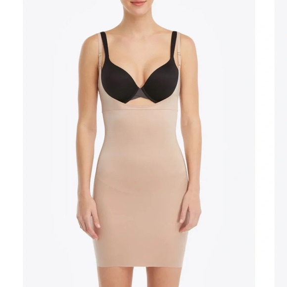 Spanx Smartgrip Open-Bust Full Slip Nude Large - Picture 1 of 12